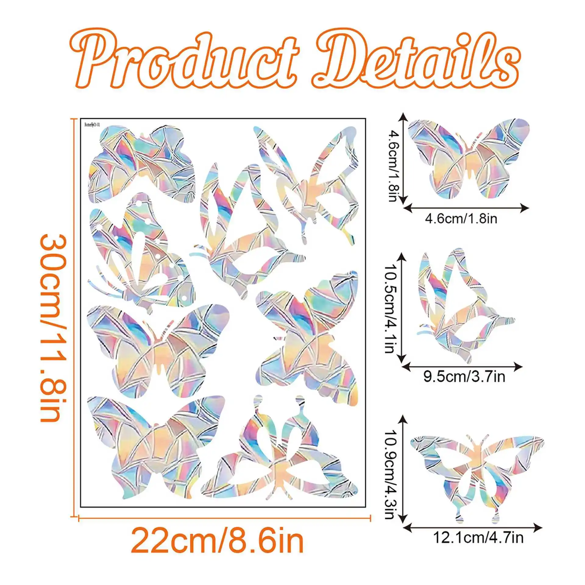 Butterfly Sun Catcher Window Sticker Mushroom Leaf Stained Rainbow Prism Glass Wall Sticker Kids Room Home Decoration Suncatcher,wall stickers,window stickers