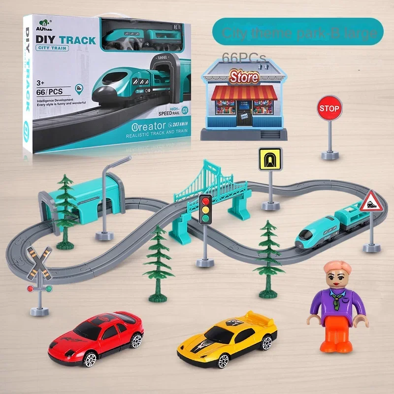 Set da gioco con treno di salvataggio rosso | con 66 accessori