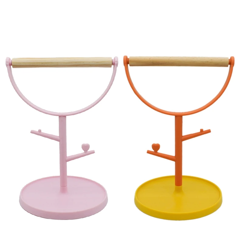 Lovely Bird Training Stand Tabletop Parrot Perch Training Platform for Lovebirds
