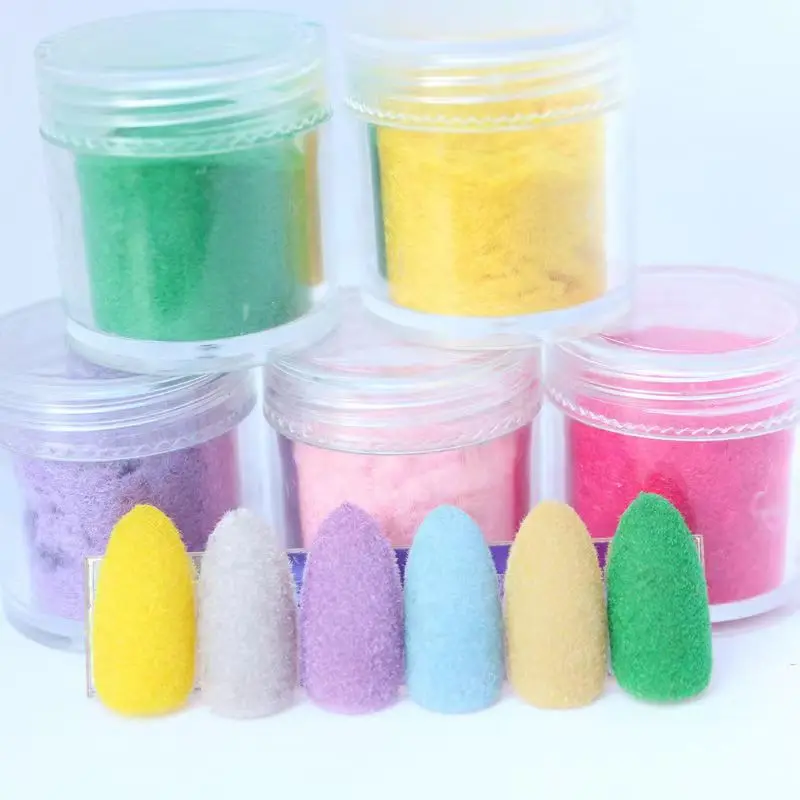 Nail Powder Nail Pigment Nail Glitter Nail Decoration Nail Decorations 22 Colors Winter Nail Velvet Powder DIY Nail Art Decorations Fluffy Glitter Dust DIY Design Christmas Pigment 10g/box