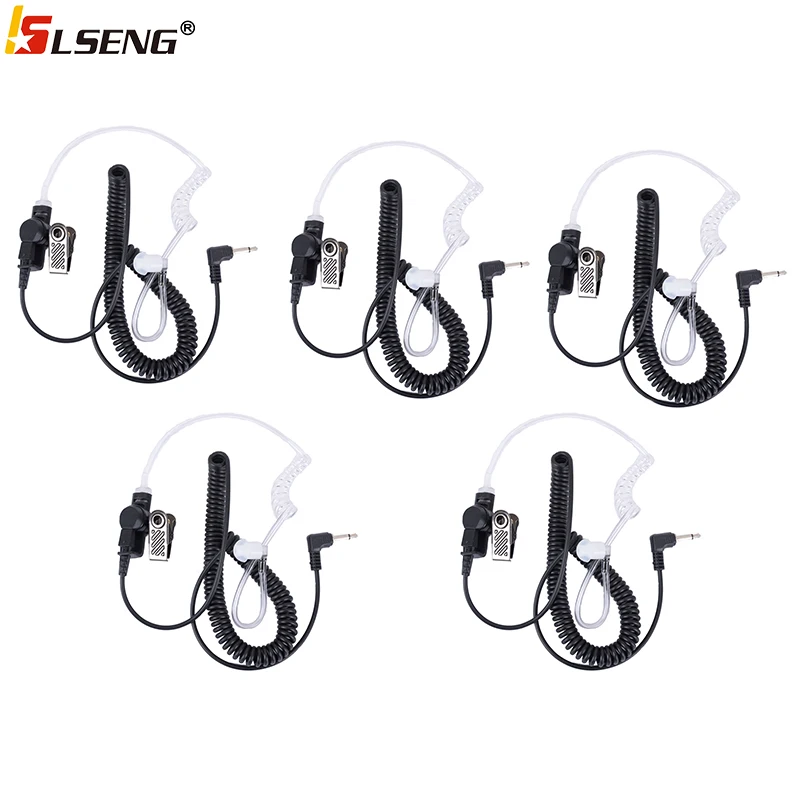 LSENG Walkie Talkie Earpiece 3.5mm Pin Headset Concealed Acoustic  Microphone Mic for Motorola Kenwood ICOM Pinganillo Policial