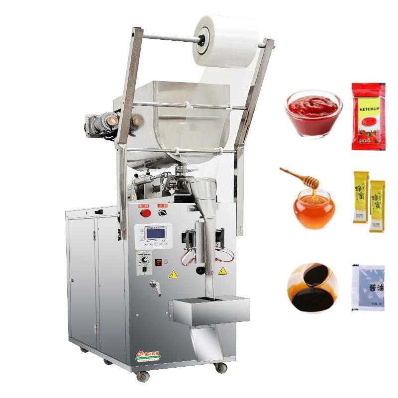 

High Speed Dipping Jam Peanut Butter Kerchup Chili Sauce Tomato Liquid Paste Sachet Packaging Packing Machine