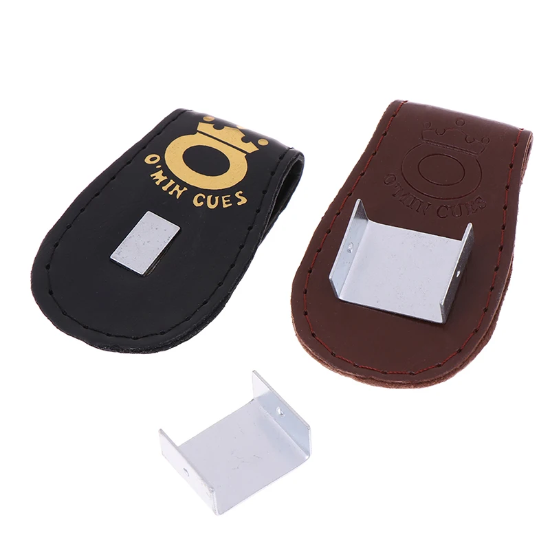 Billiard Chalk Holder 1PC Billiards Snooker Leather Magnetic Belt Clip Chalk Holder Pool Billiards Chalk Case Accessories