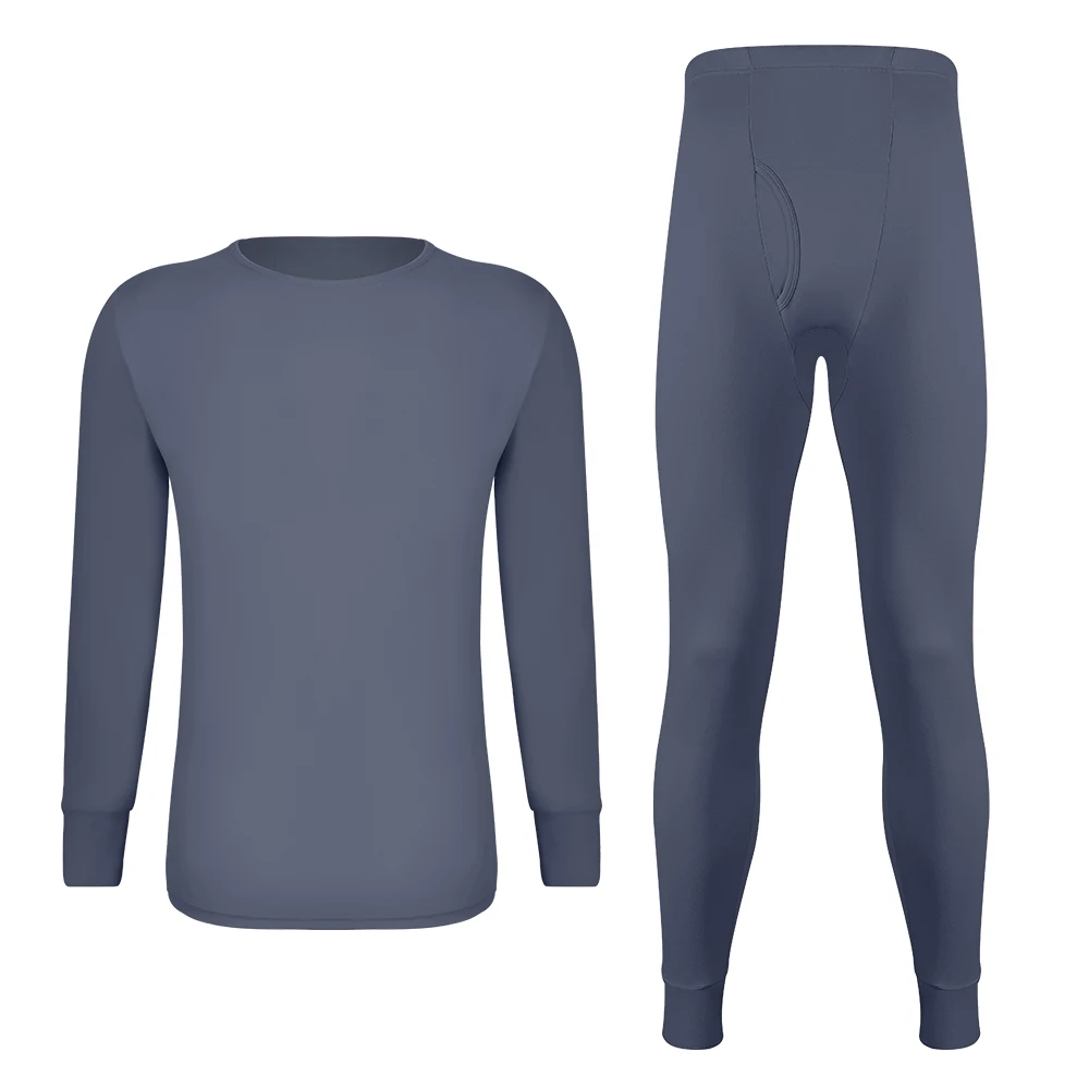 Conjunto de ropa interior térmica Long Johns para hombre Conjunto de capa base con forro polar para clima frío Parte superior inferior S-2XL