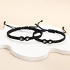 26 lettres initiales coeur Bracelets à la main réglable A-Z nom tressé Bracelets pour femmes hommes amitié bijoux