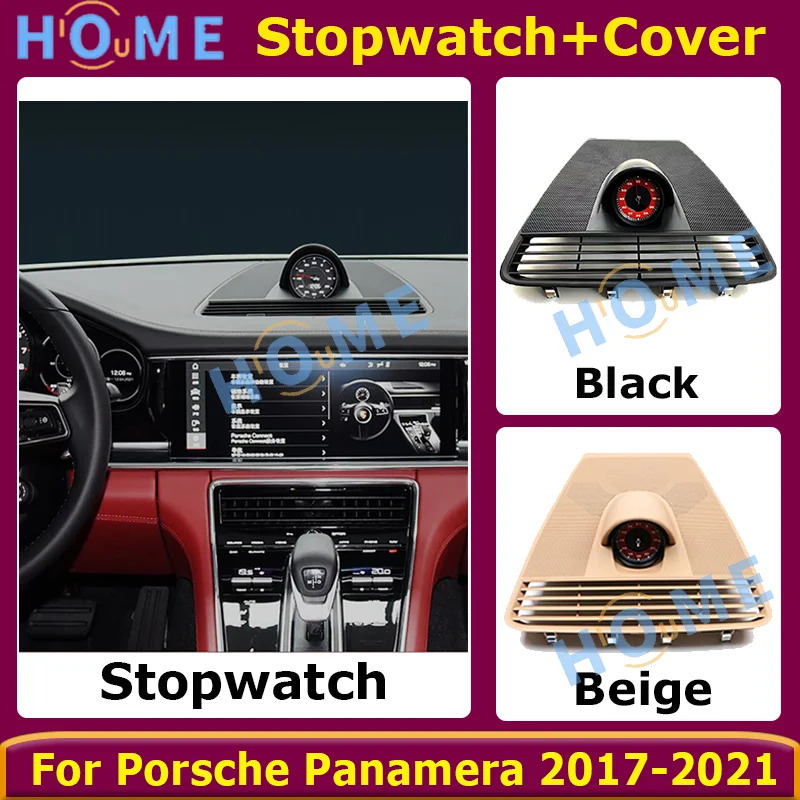 

Car Interior Dashboard Stopwatch Decoration Clock Compass For Porsche Panamera 2017-2021