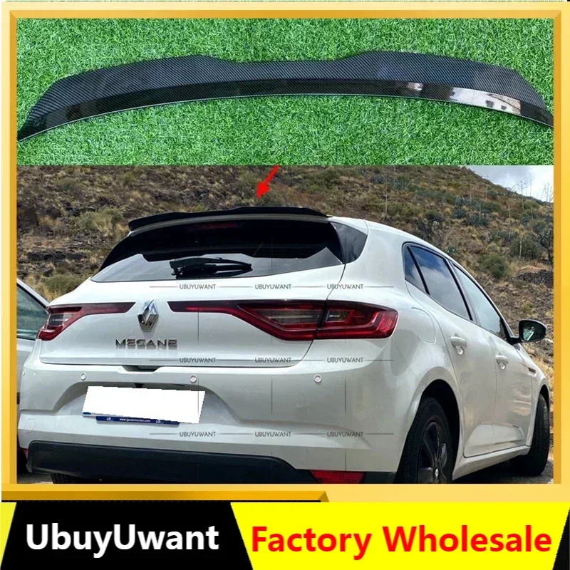 Becquet De Toit Arrière Voiture Renault Megane 4 IV GT Sport Tourer 2016-2022 - Aileron Coffre Style Sport Noir Brillant