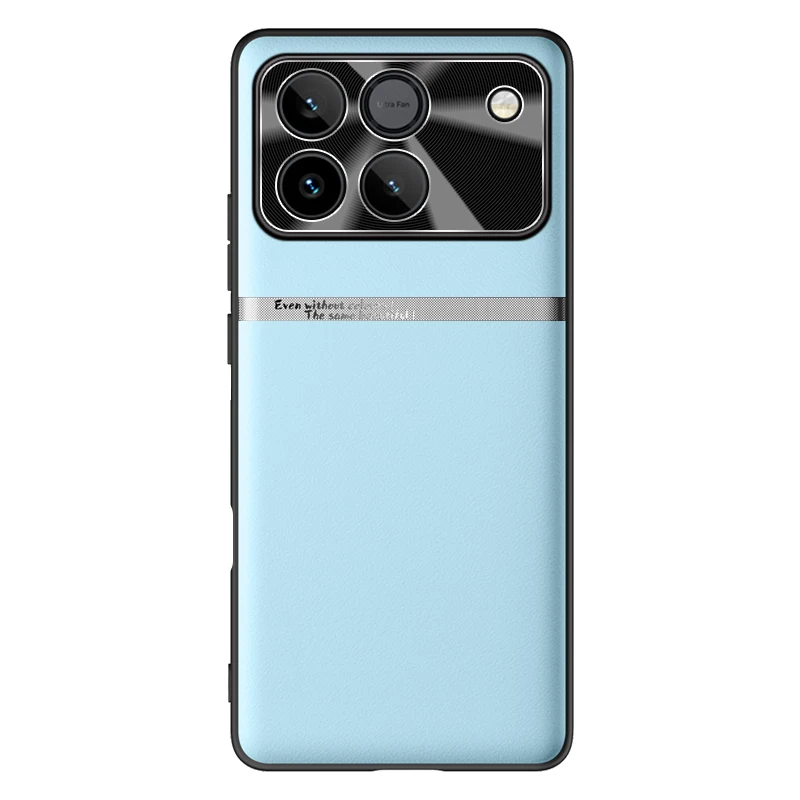 Luxury Liquid Leather PU Frame Shockproof Phone Cover with Metal Lens Protection
