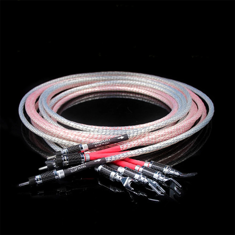 

Кабель для динамика Hifi 7N Nordost Valhalla Carbon Fber Y с банановым штекером, аудиокабель для динамика