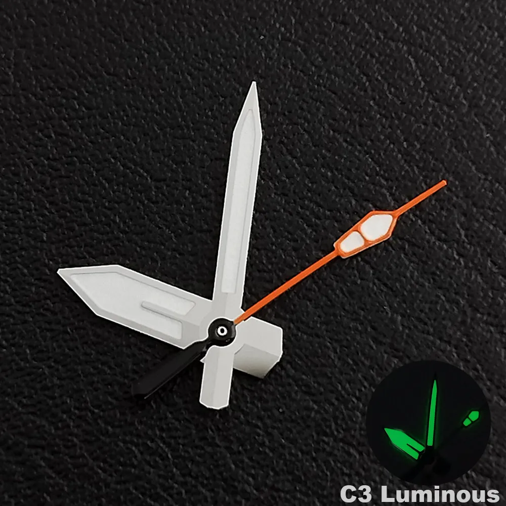 Green C3 Luminous 12.5mm Watch Hands - Premium Watch Accessories and Parts