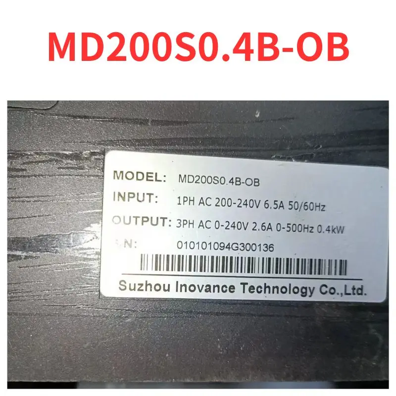 

90% new MD200S0.4B-OB frequency converter tested OK