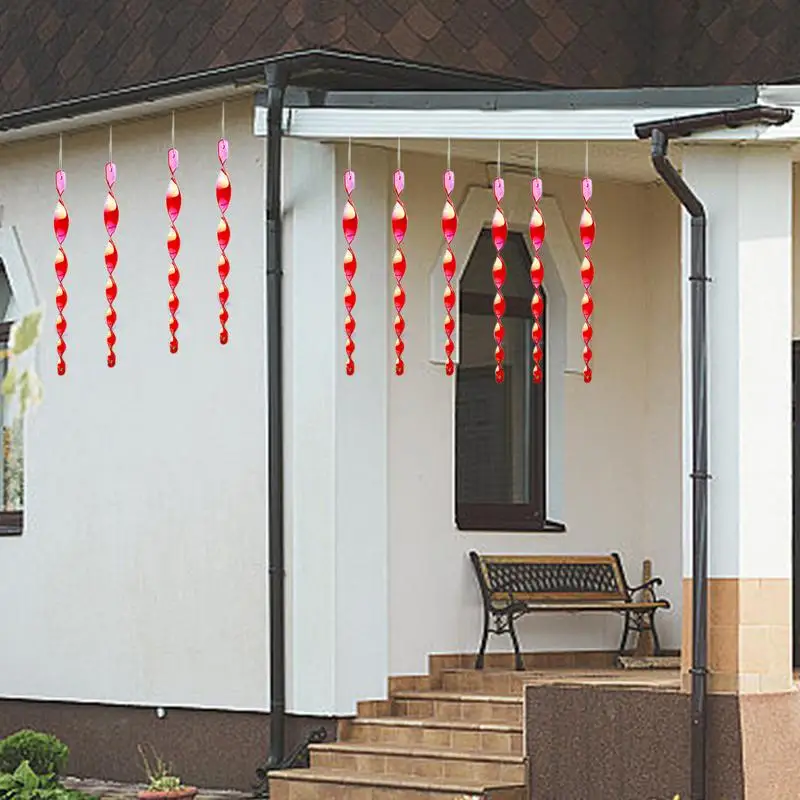 10pcs Bird Repeller Rotating Rod Reflective Bird Rods 30cm Hanging Rod Anti-bird Protection Garden Decor Chimes