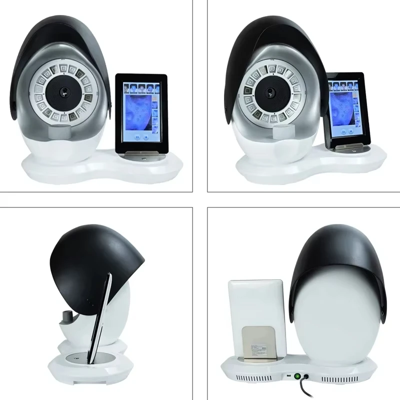 피부 분석 기계 15.6인치 1200만 PX 듀얼 HD 카메라 AI 기술 정확한 분석 결과를 분석하는 3가지 조명