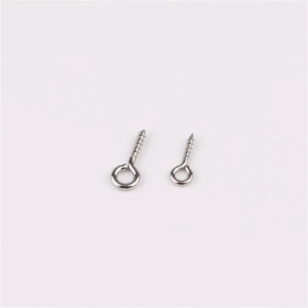 100pcs Eye Pins For Jewelry Making DIY Pendants Handmade Findings Screw Eyes Threaded Hook Accessories