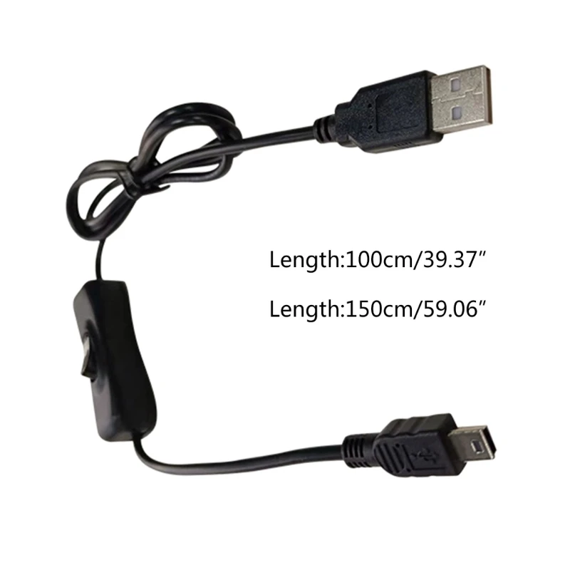 USB Power Switches Cable USB to Mini USB 480Mbps Charge Data Cable for Camera Tablet Phone Power Supply with ON/Off Switches images - 6