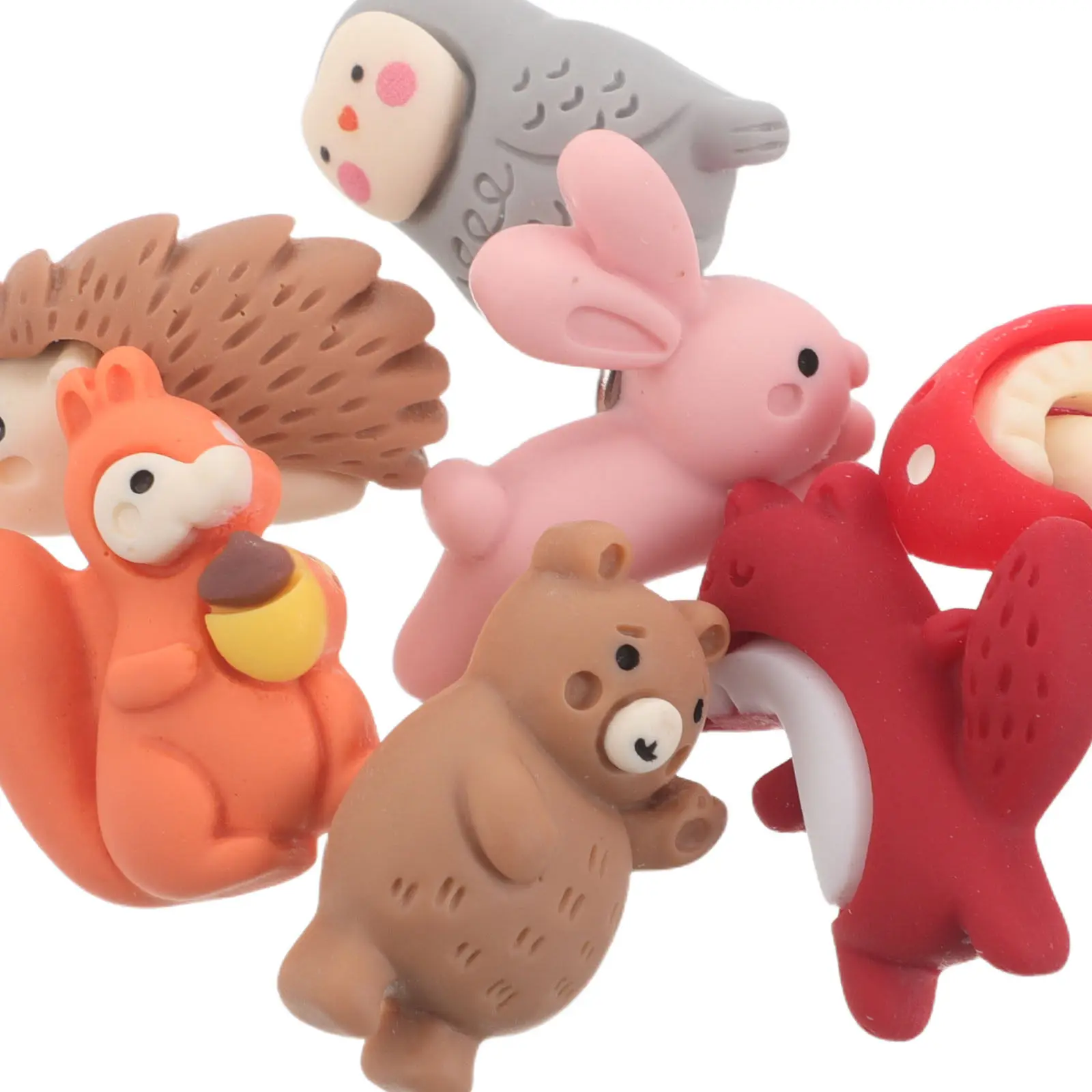 30Pcs 동물 푸시 핀 장 게시판 핀 사무실 메모 보드용 귀여운 코르크보드 압정 예술적 농장 동물 사진