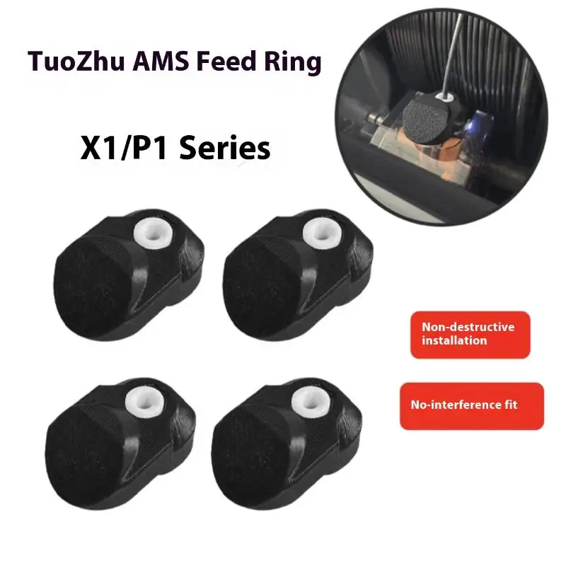 4PCS High-Hardness Inlet 3D Printer DIY Accessories AMS Upgrades Panda AMS Guard Inlet Ring Protector For Bambu Lab X1C P1S P1P