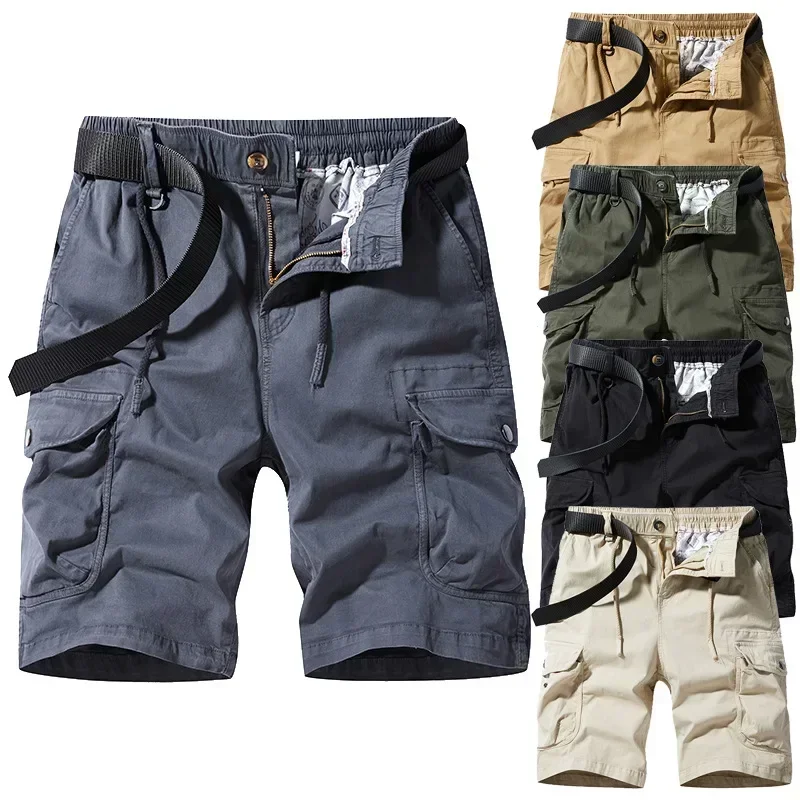 

Summer New Camouflage Tactical Cargo Shorts Men Khaki Jogger Military Cargo Shorts Men Cotton Casual Loose Men Shorts B01666