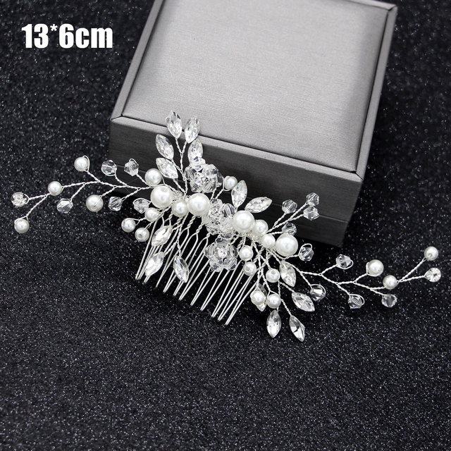 Pearl Hairpin Hair Vine Tiaras Headpiece Hair Comb Pins Hair Clips Wedding Bridal Rhinestone Jewelry Hair Accessories