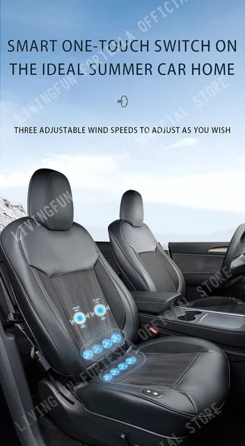 2023 NEW Tesla Model Y / 3 Smart Cooling Car Seat Cushion for Summer  Driving Breathable Seat Cover with 10 Fans 15s Cool Down - AliExpress