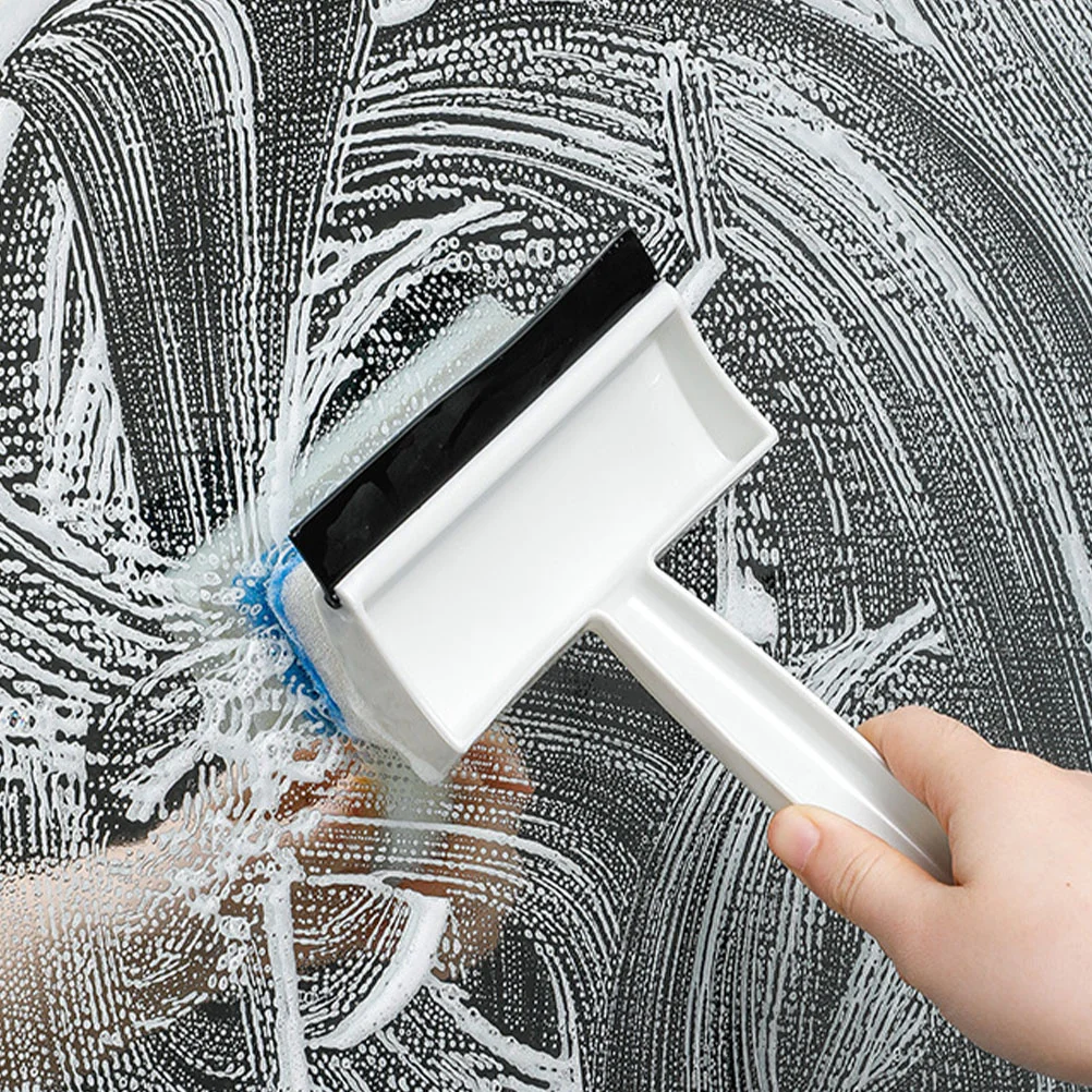 

Squeegee Glass Wiper Shower Cleaning Window Door Scrubber Brush Scraper All Car Bathroom Household Handled Mirror Tool Bath