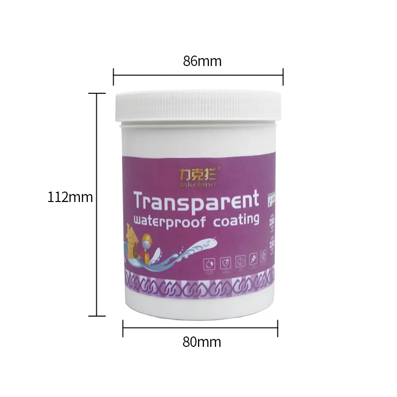Waterproof coating acrylic acrylic pure exterior wall transparent waterproof glue toilet free brick leak