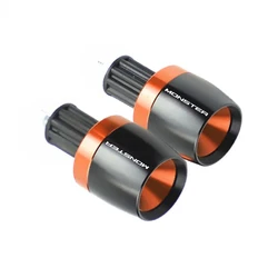 Premium Motorcycle Handlebar Grips Ends and Cap Plugs for Ducati Monster Series (Orange)