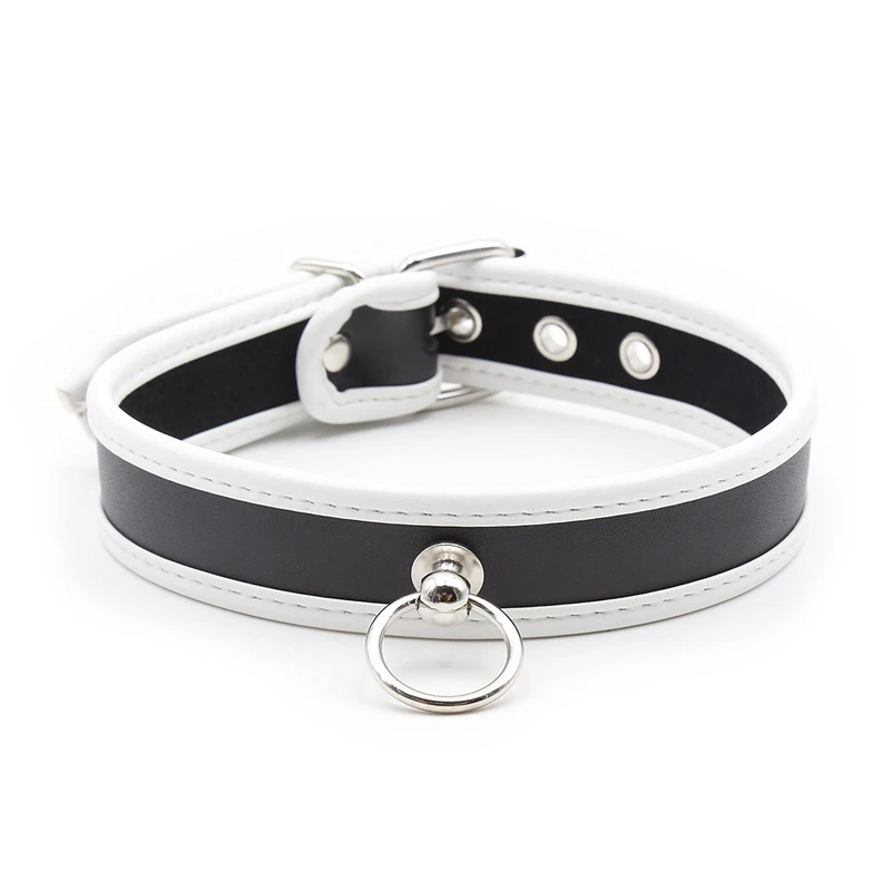 BDSM Bondage Leather Slave Collar Adult Games Puppy Play Choker Fetish Restraint Collar Erotic Sex Toys for Submissive Women Men
