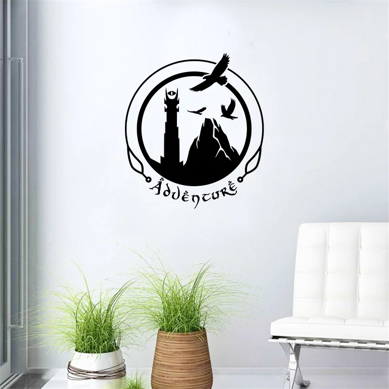 Adesivi Murali Scritta Su Anello Signore Degli Anelli Tolkien LOTR