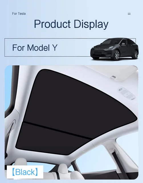Tesla 2023-2021 Model Y Sonnenblenden für Glasdach, Auto