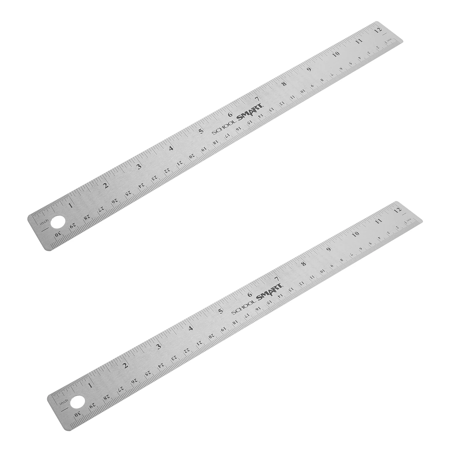 

2 Pcs Cork Stainless Steel Ruler Precision Measuring Tool Corked Rulers for Engineering Metal Straight Student Edges Scale