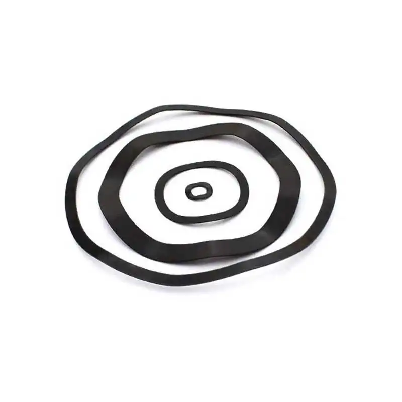 Carbon Steel Washers Wave Spring Washer 65Mn Carbon Steel Three Wave Crest M3 M4 M5 M6 M8 M10-M118 Black Gasket Spring Gasket Elastic Washers
