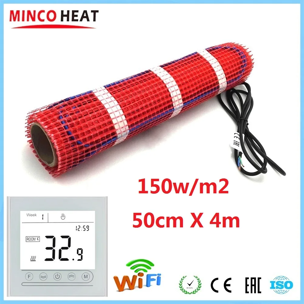 MINCOHEAT50cmX4m220V150Wm2WarmFloorHeatingMatUnderTile2m2