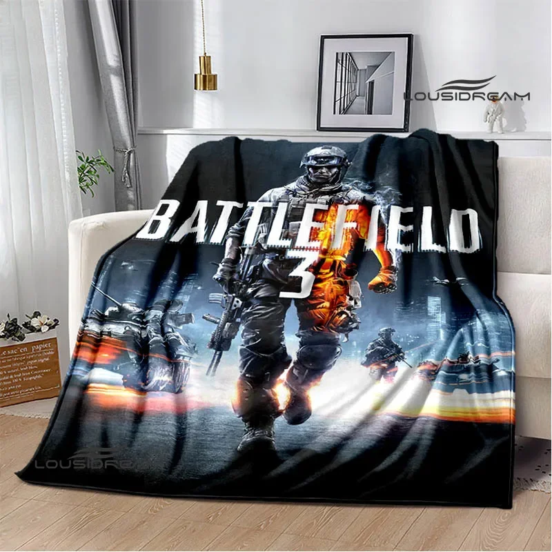 3D game Battlefield Printed throw blanket blankets Warm Flannel blankets Soft and comfortable blanket bed linings Birthday Gift 4