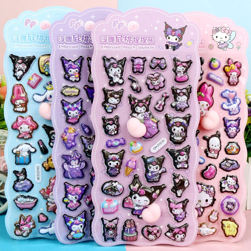 36 Uds. Pegatinas bonitas de Sanrio para glúteos My Melody Kuromi ...