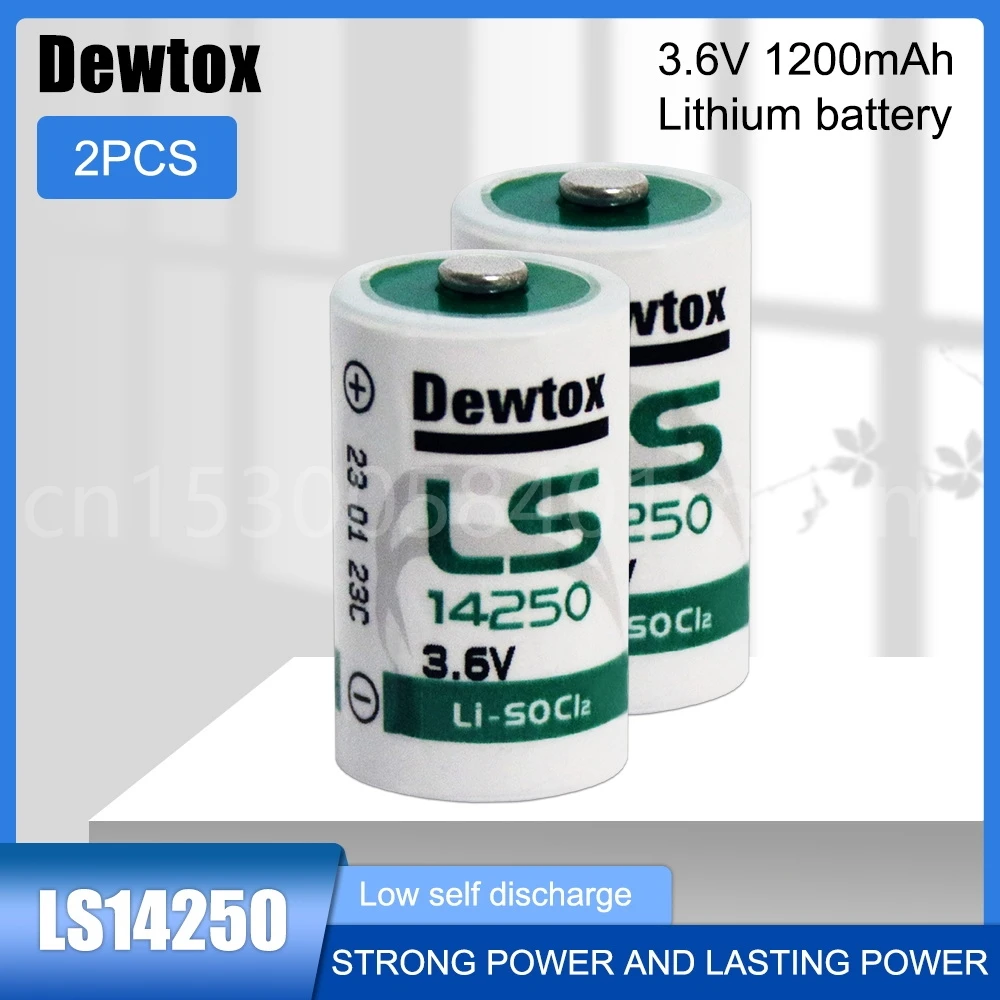 2 Pz Nuovo Ls14250 R6 L14250 Er14250 14250 1/2Aa Tl-5902 3.6V Batteria Al Litio Per Plc Macchine Utensili Cnc Contatore Del Gas Orologio In Tempo Real