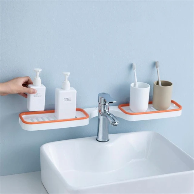 Bathroom Corner Punch-Free Rack With Suction Cup Shampoo Storage Rack Wall  Soap Shelves Bathroom Accessories - AliExpress