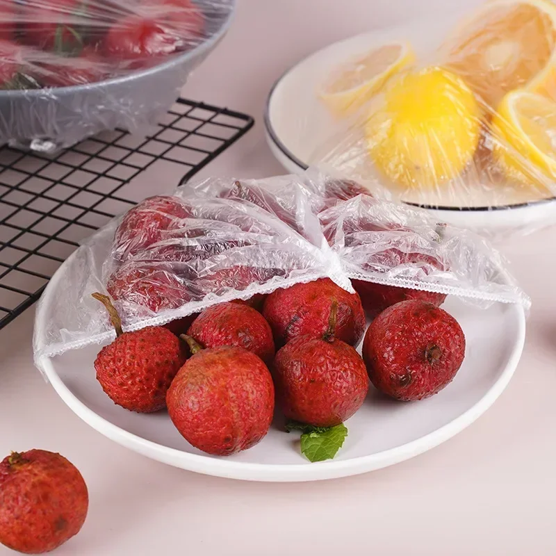 Elastic plastic wrap disposable food cover food grade lids shoe cover shower headgear bowls caps fresh saver bag dust
