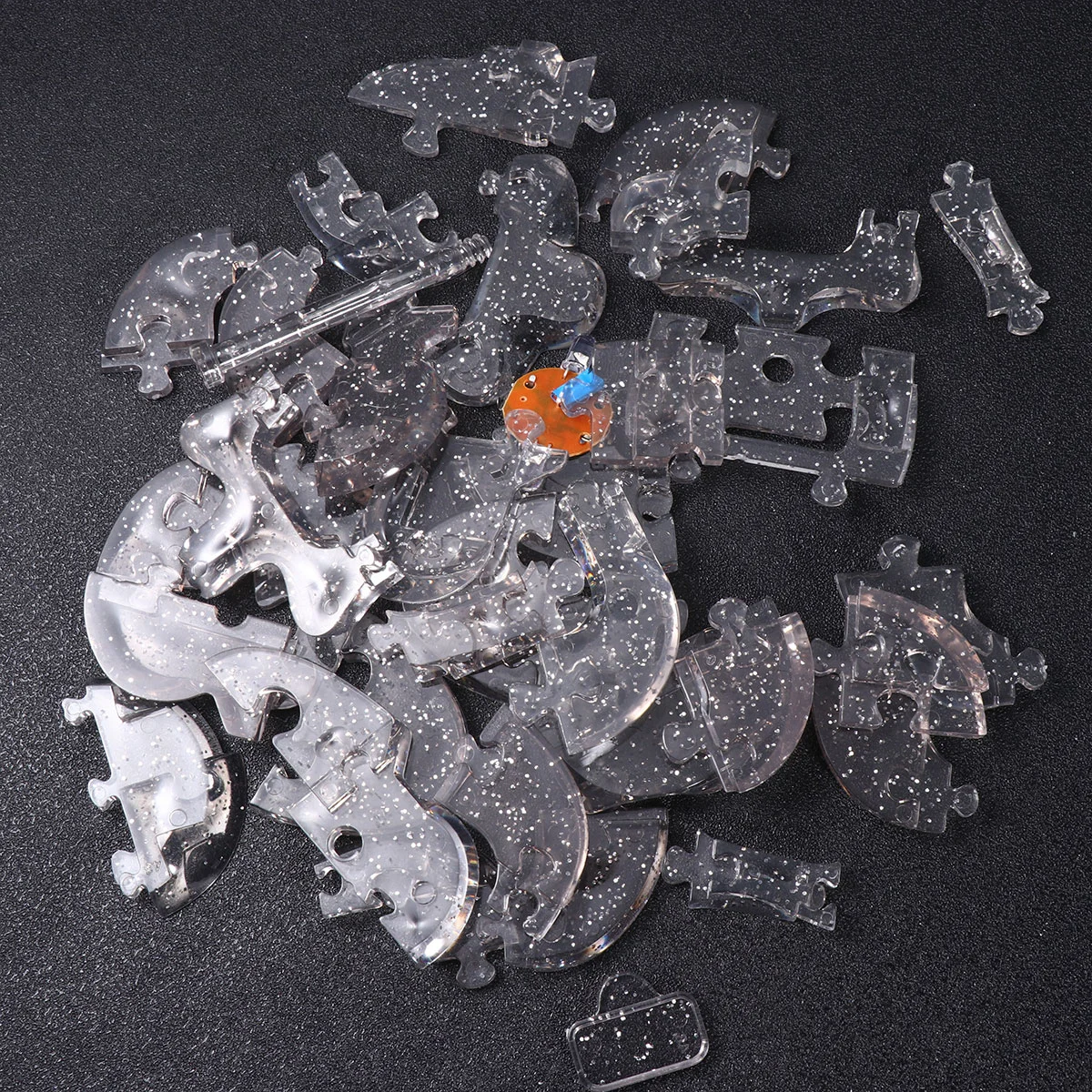 

3D Puzzle Clear Puzzle LED Light Jigsaw Puzzles DIY Model Toys for Adults and Kids Black