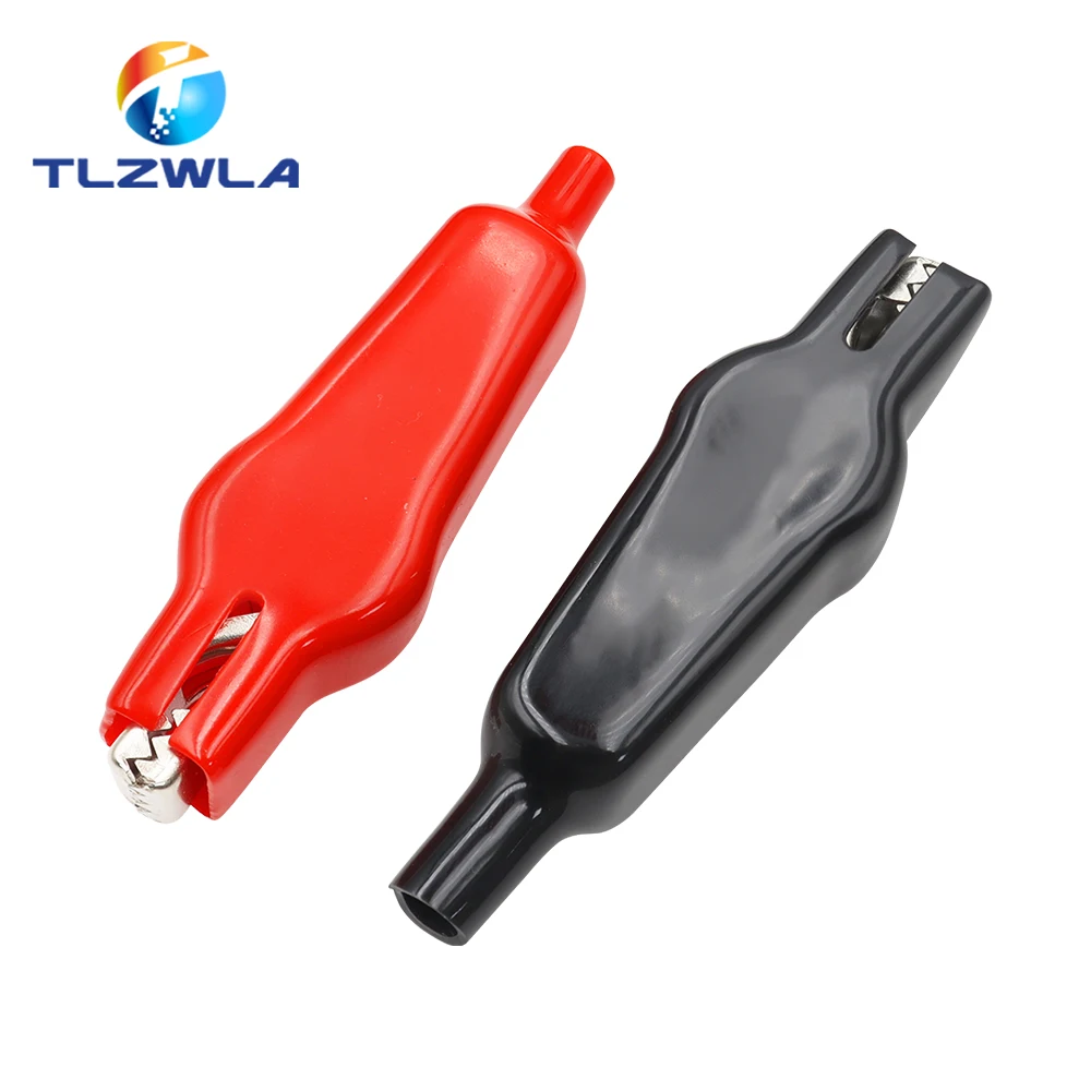 20A Alligator Clips Experiment Spring Clamp 70mm Full Sheath Crocodile Clips For Electrical Jumper Wire Test Clip 2PCS