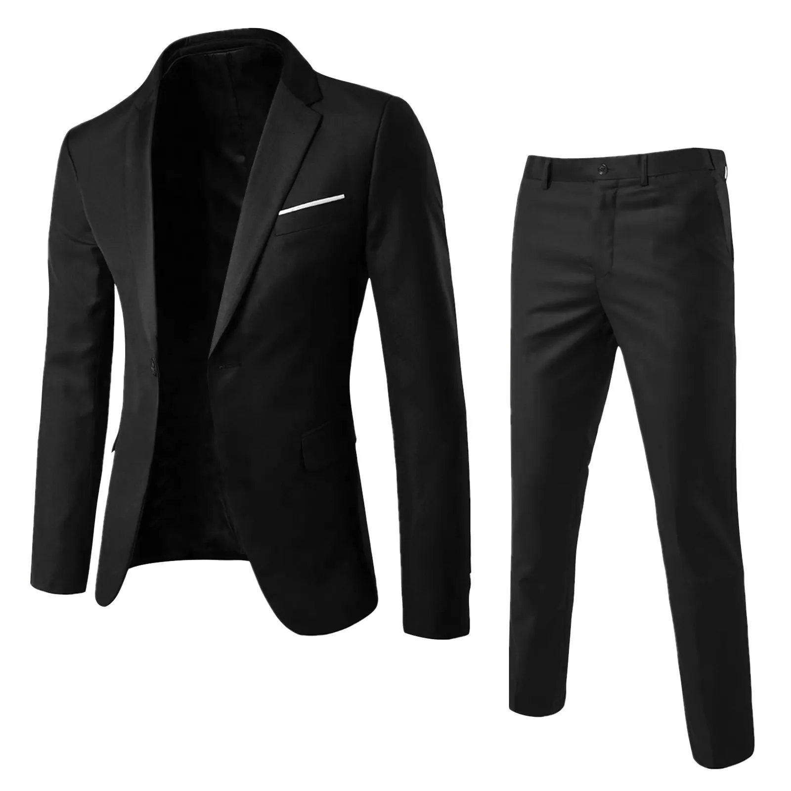 Men 2 Pieces Blazers Sets Wedding Suits Formal Business Jackets Vest Pants Coats