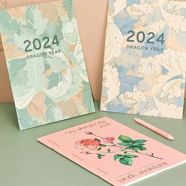 A4 A5 Agenda 2024 Planner Notebook Diary Weekly Planner Goal Habit