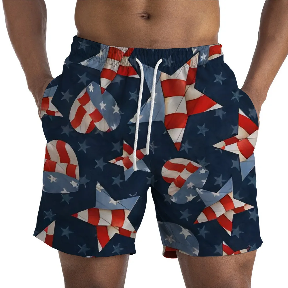 New 3D Print Independence Day Causal Clothing  Fashion Men Women Shorts Plus Size S-7XL Streetwear Pants  Cargo Shorts Men