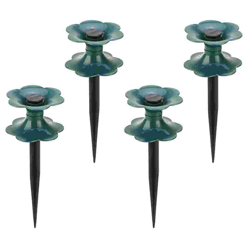 

4 Pcs Garden Hose Holder Holder Holder Tube Reel Guide Wheel Garden Water Water Hose Holder Heavy Duty Dark Green Top Winding