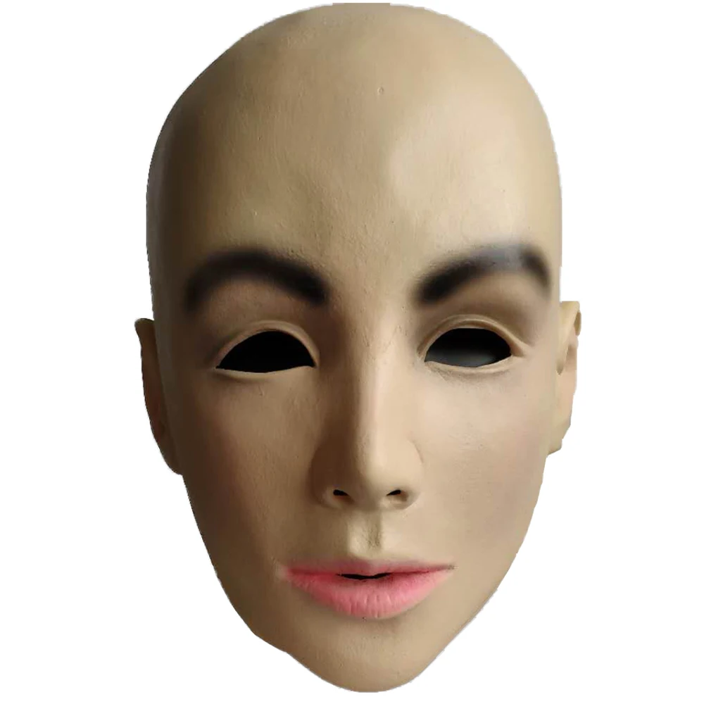 

Лысая Женская Реалистичная латексная маска Хэллоуин Косплей Костюм фотореквизит