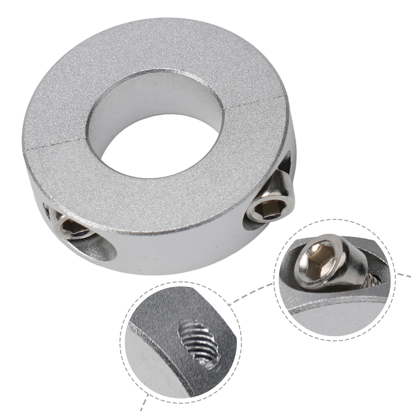 Klemmkragen, doppelt geteilt, 13–30 mm Innendurchmesser, Schaftkragen, Klemmtyp, Aluminiumlegierung, feste Ringe, Klemmkragen – Detail 26