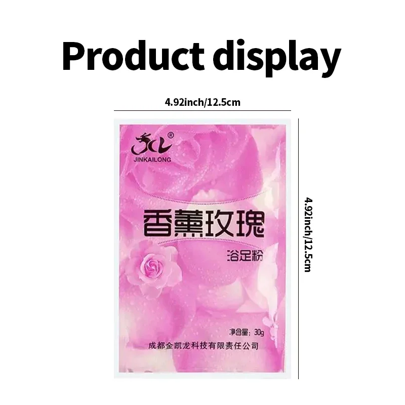 60g*5pcs Bubble Bath Powder Rose Mint Lavender SPA Exfoliation Scruber Body Foot Crystal Mud Soak Foot Bath Salt Skin Care