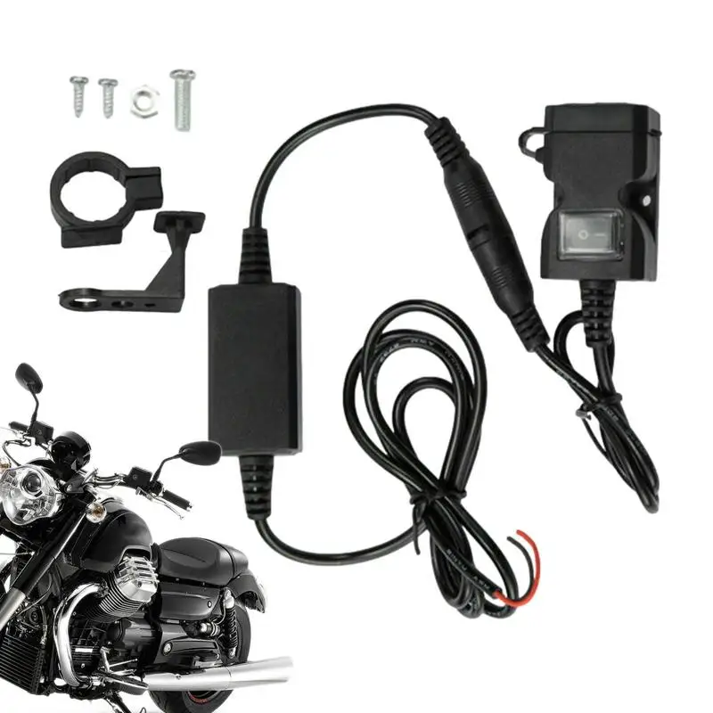 

Motobike USB Phone Charger Cell Phone Charger Motorcycle USB Charging Port Protective And Energy Saving Motorcycle Dual USB