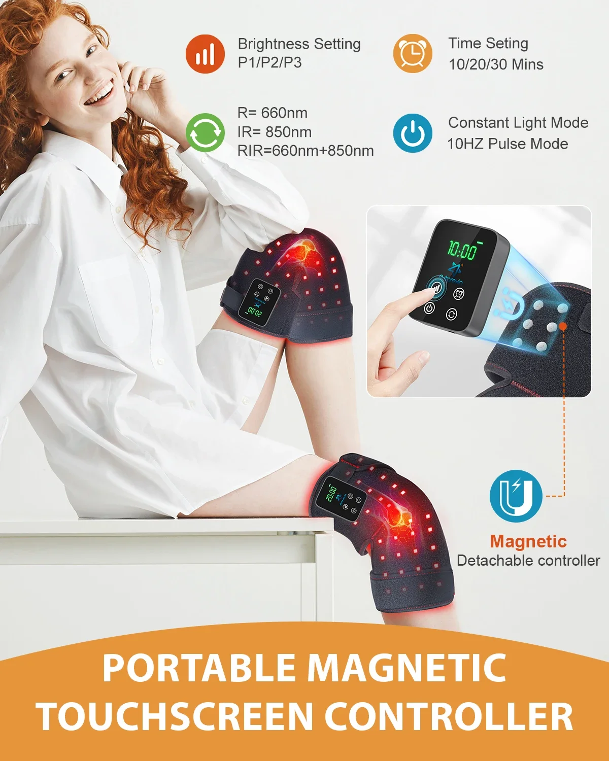 Astarexin 660nm + 850nm Red Light Therapy Knee Wrap