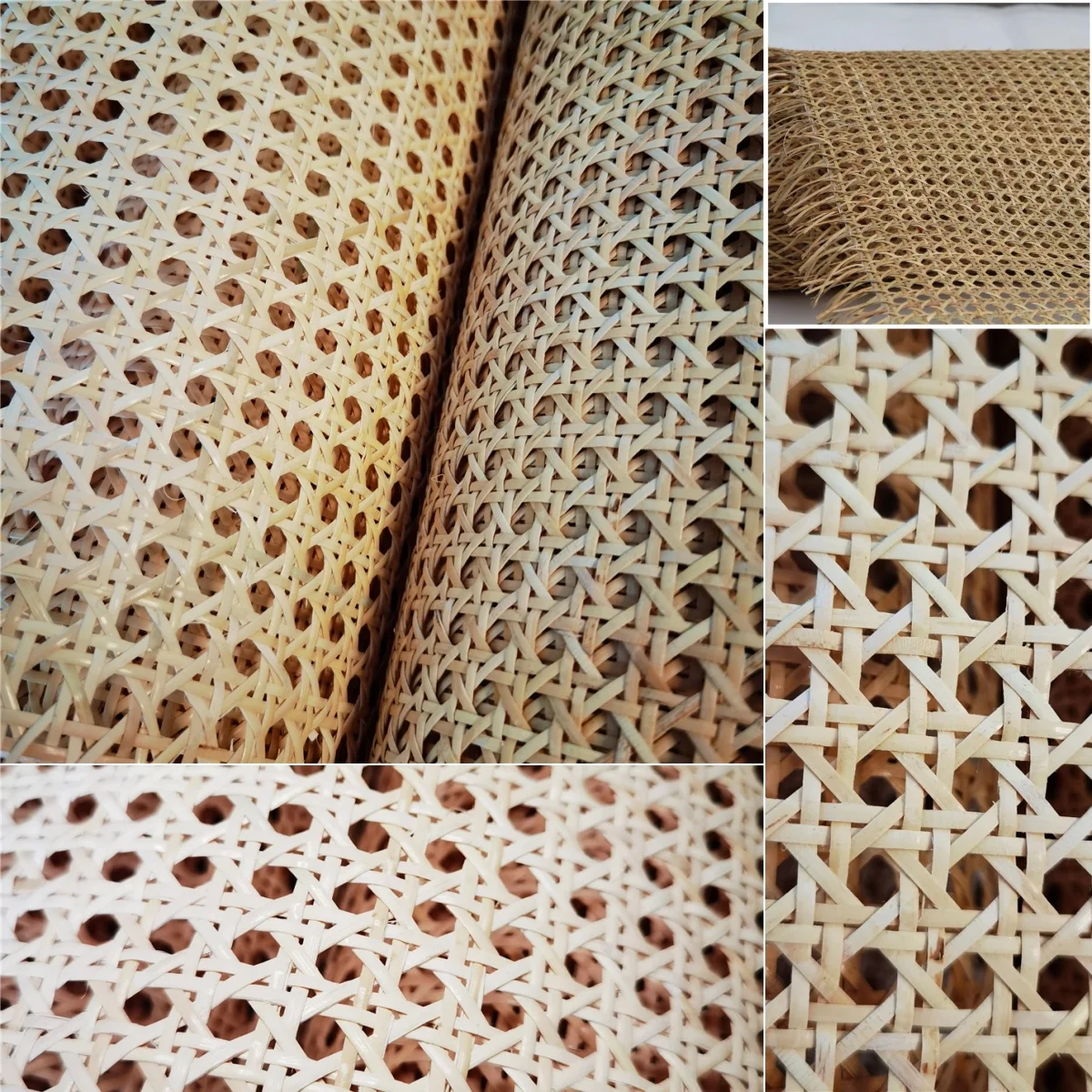 

50-55cm Width 20-90cm Long Cane Webbing Real Natural Indonesian Rattan Wicker Chair Furniture Repair Material